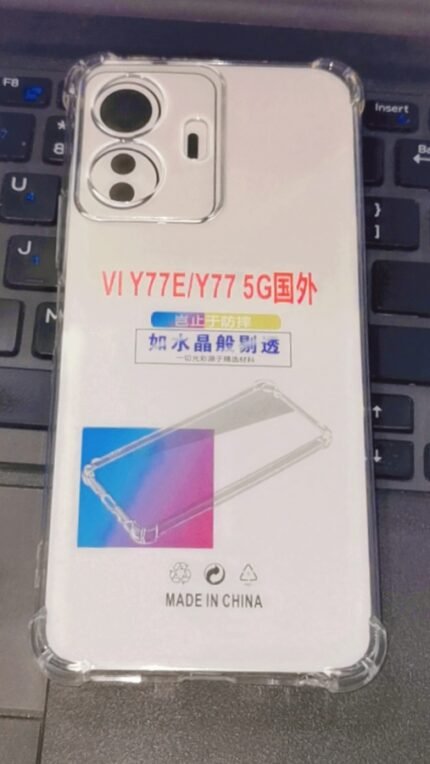 “Clear Transparent TPU Slim Shield Case for Vivo Y77E”