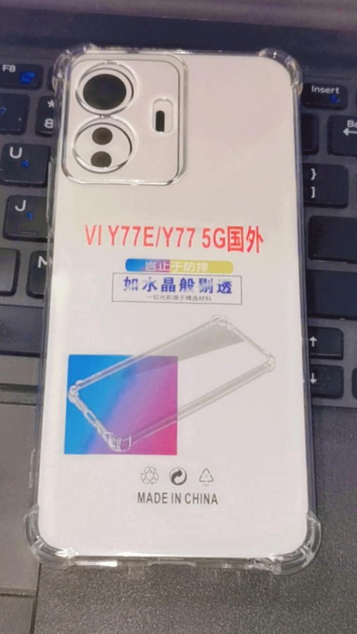 FMPCUON Cover Trasparente Con Cordino E Vetro Temperato Per Vivo Y77E / Y77 5G – Custodia TPU Morbida E Tracolla Regolabile